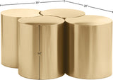 Dimple Coffee Table - Elegant Brushed Metal Design for Contemporary Living Spaces, Modular & Stylish
