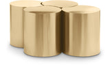 Dimple Coffee Table - Elegant Brushed Metal Design for Contemporary Living Spaces, Modular & Stylish