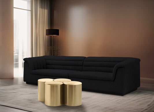 Dimple Coffee Table - Contemporary Brushed Iron Design with Modular Shape for Stylish Living Spaces