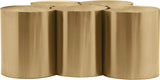 Dimple Coffee Table - Contemporary Brushed Gold Iron Design for Modern Living Spaces and Style