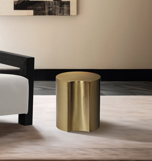 Dimple End Table - Stylish Brushed Iron Design for Contemporary Living Spaces and Modular Use