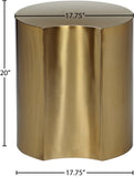 Dimple Gold End Table - Chic Brushed Metal Design for Contemporary Living Spaces and Modular Use