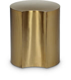 Dimple Gold End Table - Chic Brushed Metal Design for Contemporary Living Spaces and Modular Use