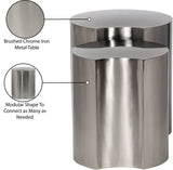 Dimple End Table - Contemporary Brushed Iron Design for Modern Spaces, Versatile & Stylish Accent Piece