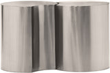 Dimple End Table - Elegant Brushed Iron Design for Modern Living Spaces, Modular Style & Versatile Use