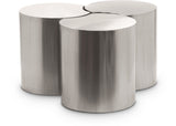 Dimple Contemporary Coffee Table - Modular Brushed Iron Design for Stylish Living Spaces