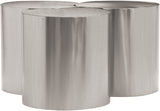 Dimple Contemporary Coffee Table - Modular Brushed Iron Design for Stylish Living Spaces