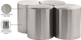 Dimple Coffee Table - Stylish Brushed Iron Design with Modular Shape for Contemporary Living Spaces