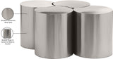 Dimple Coffee Table - Contemporary Brushed Iron Design with Modular Shape for Stylish Living Spaces