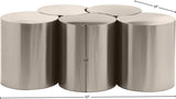 Dimple Coffee Table - Contemporary Brushed Gold Iron Design for Modern Living Spaces and Style