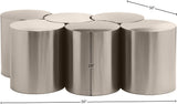 Dimple Coffee Table - Elegant Brushed Iron Design Perfect for Modern Living Room Spaces and Decor