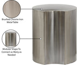 Dimple Gold End Table - Chic Brushed Metal Design for Contemporary Living Spaces and Modular Use