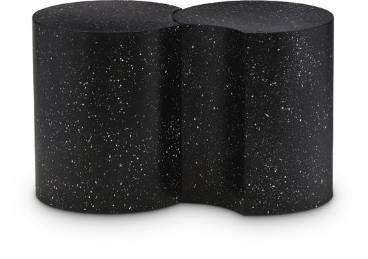 Dimple Black End Table - Contemporary Iron Design with Stylish Terrazo Pattern for Modern Spaces