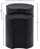 Dimple Black End Table - Contemporary Iron Design with Stylish Terrazo Pattern for Modern Spaces