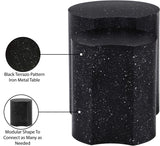 Dimple Black End Table - Contemporary Iron Design with Stylish Terrazo Pattern for Modern Spaces