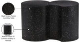 Dimple Black End Table - Contemporary Iron Design with Stylish Terrazo Pattern for Modern Spaces