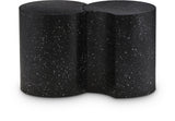 Dimple Black End Table - Contemporary Iron Design with Stylish Terrazo Pattern for Modern Spaces