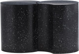 Dimple Black End Table - Contemporary Iron Design with Stylish Terrazo Pattern for Modern Spaces