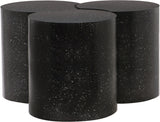Dimple Contemporary Coffee Table - Stylish Iron Construction with Black Terrazo Design for Modern Homes