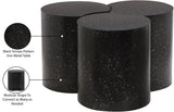 Dimple Contemporary Coffee Table - Stylish Iron Construction with Black Terrazo Design for Modern Homes