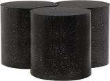 Dimple Contemporary Coffee Table - Stylish Iron Construction with Black Terrazo Design for Modern Homes