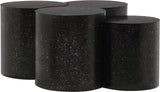 Dimple Contemporary Coffee Table - Stylish Iron Construction with Black Terrazo Design for Modern Homes