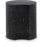 Dimple Black End Table - Contemporary Iron Design with Stylish Terrazo Pattern for Modern Spaces