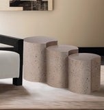 Dimple End Table – Stylish Brushed Metal Design for Contemporary Living Spaces and Modular Styling