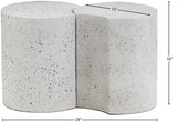Dimple End Table - Contemporary Brushed Iron Design with Modular Shape for Stylish Living Spaces