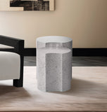 Dimple End Table - Contemporary Brushed Iron Design for Modern Spaces, Versatile & Stylish Accent Piece