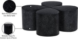 Petal Black Coffee Table - Artistic Terrazzo Design, Durable Iron Frame, and Modular Functionality
