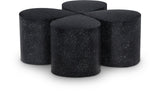 Petal Black Coffee Table - Artistic Terrazzo Design, Durable Iron Frame, and Modular Functionality