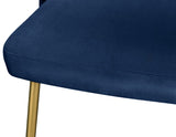 Logan Contemporary Dining Chair Set with Comfortable Foam Cushioning and Elegant Gold Legs