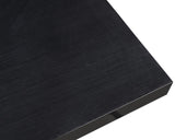 Immerse Contemporary Dining Table with Black Lacquer Top & Gold Stainless Steel Base, 84-123.5" W