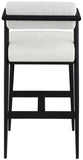 Stryker Counter Stools Set of 2 - Luxurious Boucle Fabric and Vegan Leather for Modern Spaces