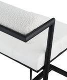 Stryker Counter Stools Set of 2 - Luxurious Boucle Fabric and Vegan Leather for Modern Spaces