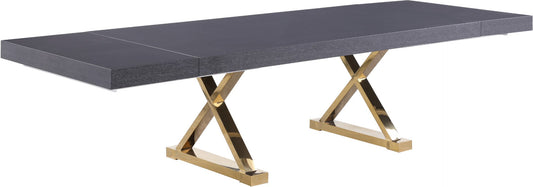 Excel Extendable Dining Table with Elegant Inverted X-Legs for Stylish Family Gatherings and More