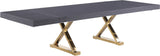 Excel Extendable Dining Table with Elegant Inverted X-Legs for Stylish Family Gatherings and More