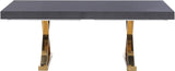 Excel Extendable Dining Table with Elegant Inverted X-Legs for Stylish Family Gatherings and More