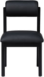 Roundhill - Faux Leather Dining Chair (Set of 2) - Black Frame