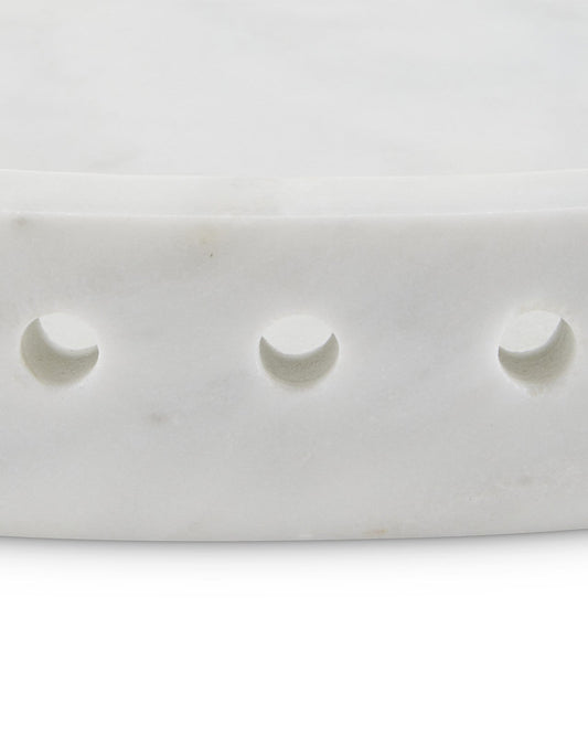 Freya Large White Marble Tray