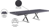 Excel Extendable Dining Table with Elegant Inverted X-Legs for Stylish Family Gatherings and More