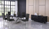 Excel Extendable Dining Table with Elegant Inverted X-Legs for Stylish Family Gatherings and More