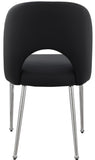 Logan Contemporary Dining Chair Set of 2 - Luxurious Upholstery with Chrome Finish for Modern Homes
