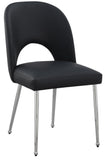 Logan Contemporary Dining Chair Set of 2 - Luxurious Upholstery with Chrome Finish for Modern Homes
