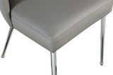 Logan Contemporary Dining Chair Set of 2 - Luxurious Upholstery with Chrome Finish for Modern Homes
