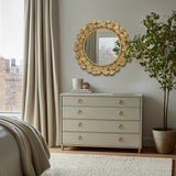 Gold Foil Ginkgo Leaf Decor Mirror