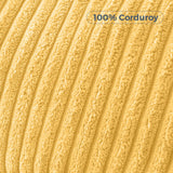 MAXYOYO Kids Bean Bag Chair, Corduroy Bean Bag Couch with Armrests for Children's Room (Light Yellow)