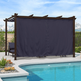 PURPLE LEAF Bronze Pergola Outdoor Retractable Metal Pergola with Canopy with Shade Cover With Curtains