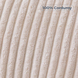 MAXYOYO Kids Bean Bag Chair, Corduroy Bean Bag Couch with Armrests for Children's Room (White)